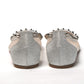 Christian Louboutin Silver Spike Point Toe Flats