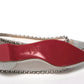 Christian Louboutin Silver Spike Point Toe Flats