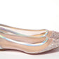 Christian Louboutin Silver Rose Flat Point Crystals Toe Shoe