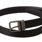 Dolce & Gabbana Black Calfskin Leather Vintage Metal Buckle Belt