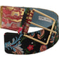 Dolce & Gabbana Multicolor Embroidered Leather Gold Metal Buckle Belt