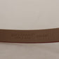 Dolce & Gabbana Brown Logo Engraved Metal Waist Buckle Belt