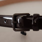 Dolce & Gabbana Black Patent Leather Logo Metal Waist Buckle Belt