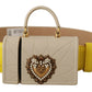 Dolce & Gabbana Yellow Leather Devotion Heart Micro Bag Headphones Belt