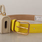 Dolce & Gabbana Yellow Leather Devotion Heart Micro Bag Headphones Belt