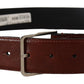 Dolce & Gabbana Bordeaux Calf Patent Leather Logo Waist Buckle Belt