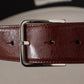 Dolce & Gabbana Bordeaux Calf Patent Leather Logo Waist Buckle Belt