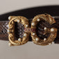 Dolce & Gabbana Brown Amore Animal Print Exotic Leather Logo Buckle Belt