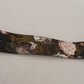 Dolce & Gabbana Multicolor Wide Leather Floral Gold Metal Buckle Belt