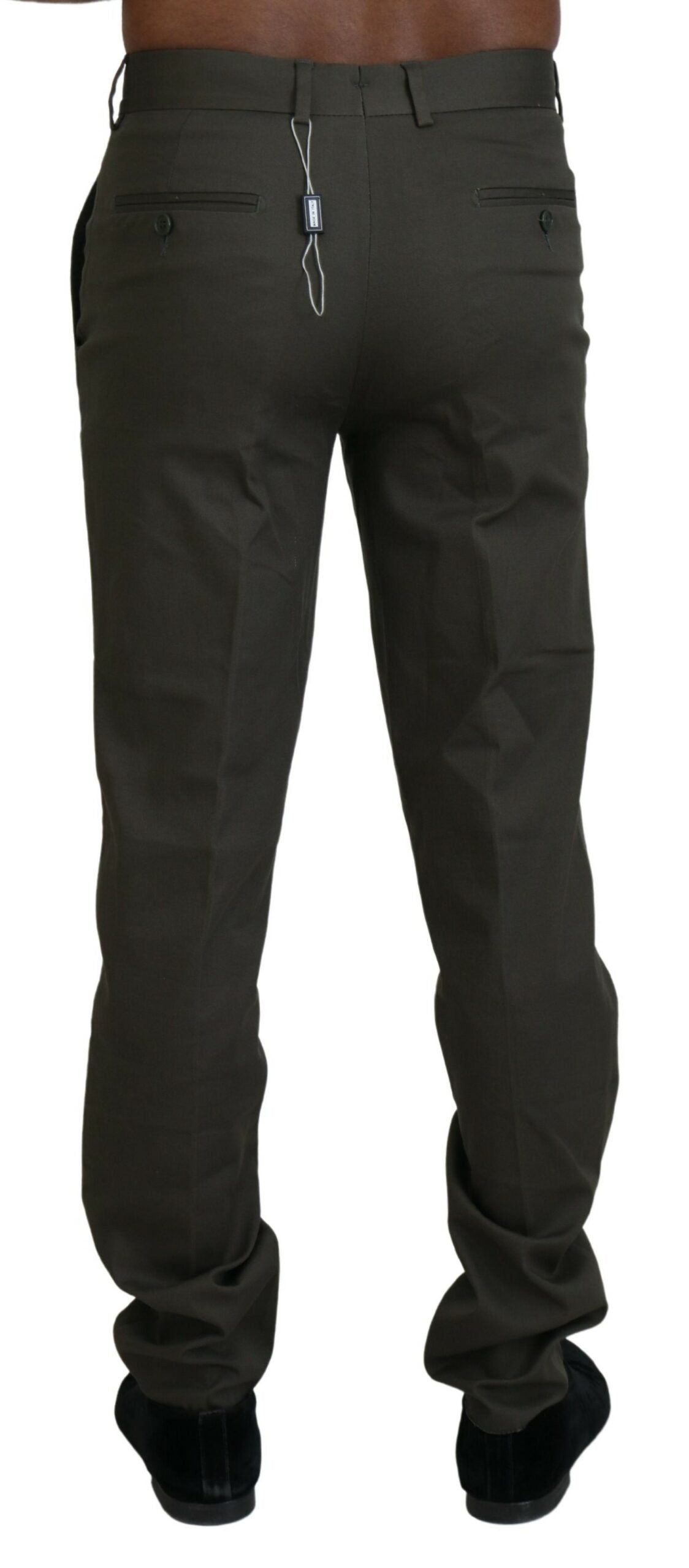 BENCIVENGA Green Cotton Straight Fit Men Pants