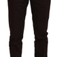 BENCIVENGA Brown Cotton Tapered Formal Men Pants