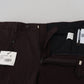 BENCIVENGA Brown Cotton Tapered Formal Men Pants