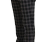 BENCIVENGA Gray Checkered Slim Fit Men Pants