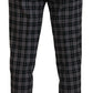 BENCIVENGA Gray Checkered Slim Fit Men Pants