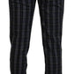 BENCIVENGA Gray Checkered Slim Fit Men Pants