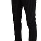 BENCIVENGA Black Stripes Viscose Dress Pants