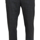 BENCIVENGA Gray Checkered Wool Dress Formal Pants