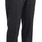 BENCIVENGA Gray Checkered Wool Dress Formal Pants