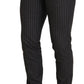 BENCIVENGA Brown Stripes Slim Fit Men Pants