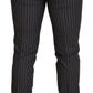 BENCIVENGA Brown Stripes Slim Fit Men Pants