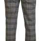 BENCIVENGA Gray Checkered Skinny Men Pants