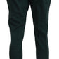 BENCIVENGA Dark Green Cotton Skinny Men Pants