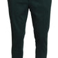 BENCIVENGA Dark Green Cotton Skinny Men Pants