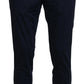 Domenico Tagliente Dark Blue Cotton Skinny Men Pants