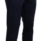 Domenico Tagliente Dark Blue Cotton Skinny Men Pants