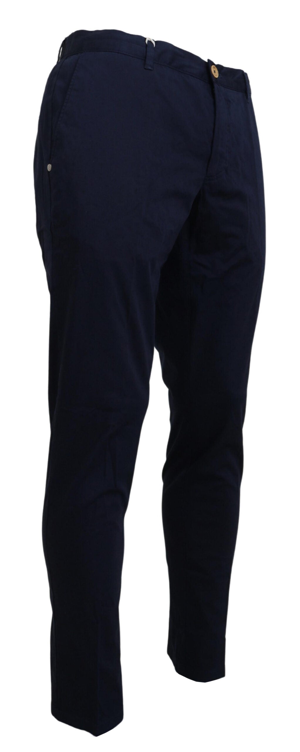 Domenico Tagliente Dark Blue Cotton Skinny Men Pants