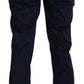 Domenico Tagliente Dark Blue Cotton Skinny Men Pants