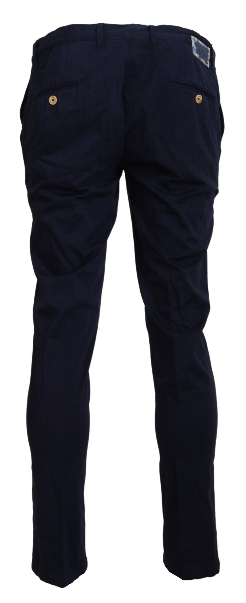 Domenico Tagliente Dark Blue Cotton Skinny Men Pants