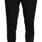 Domenico Tagliente Black Tapered Dress Formal Pants