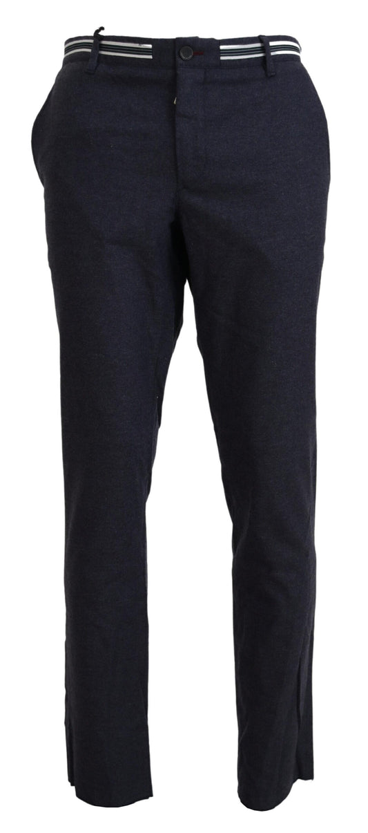 Domenico Tagliente Black Tapered Dress Pants