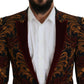 Dolce & Gabbana Multicolor Floral Single Breasted Martini Blazer