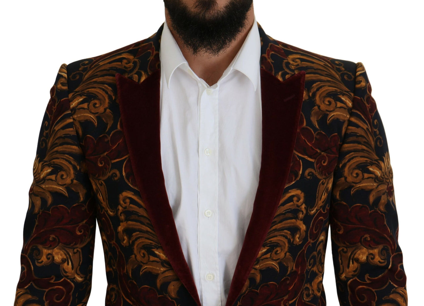 Dolce & Gabbana Multicolor Floral Single Breasted Martini Blazer