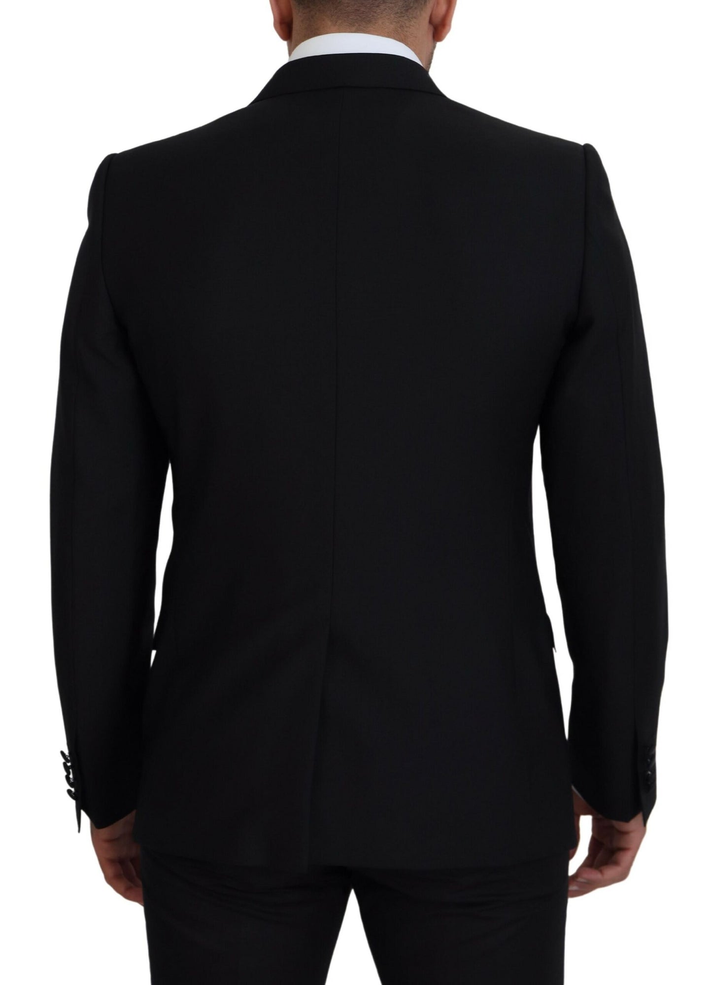 Dolce & Gabbana Black Slim Fit Formal Martini Blazer