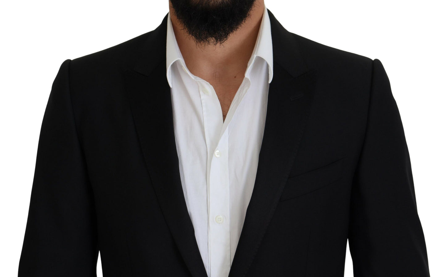 Dolce & Gabbana Black Slim Fit Formal Martini Blazer