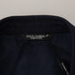 Dolce & Gabbana Blue Wool Slim Fit Formal Coat Blazer