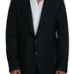 Dolce & Gabbana Dark Blue Wool Formal Sicilia Blazer