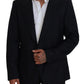 Dolce & Gabbana Dark Blue Wool Formal Sicilia Blazer