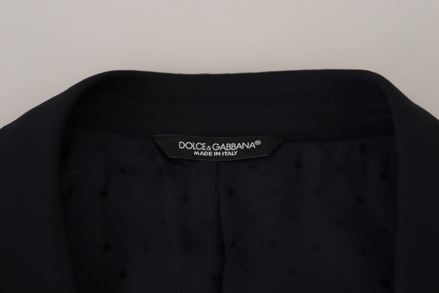 Dolce & Gabbana Dark Blue Wool Formal Sicilia Blazer