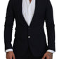 Dolce & Gabbana Black Wool Formal Taormina Blazer