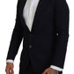 Dolce & Gabbana Black Wool Formal Taormina Blazer