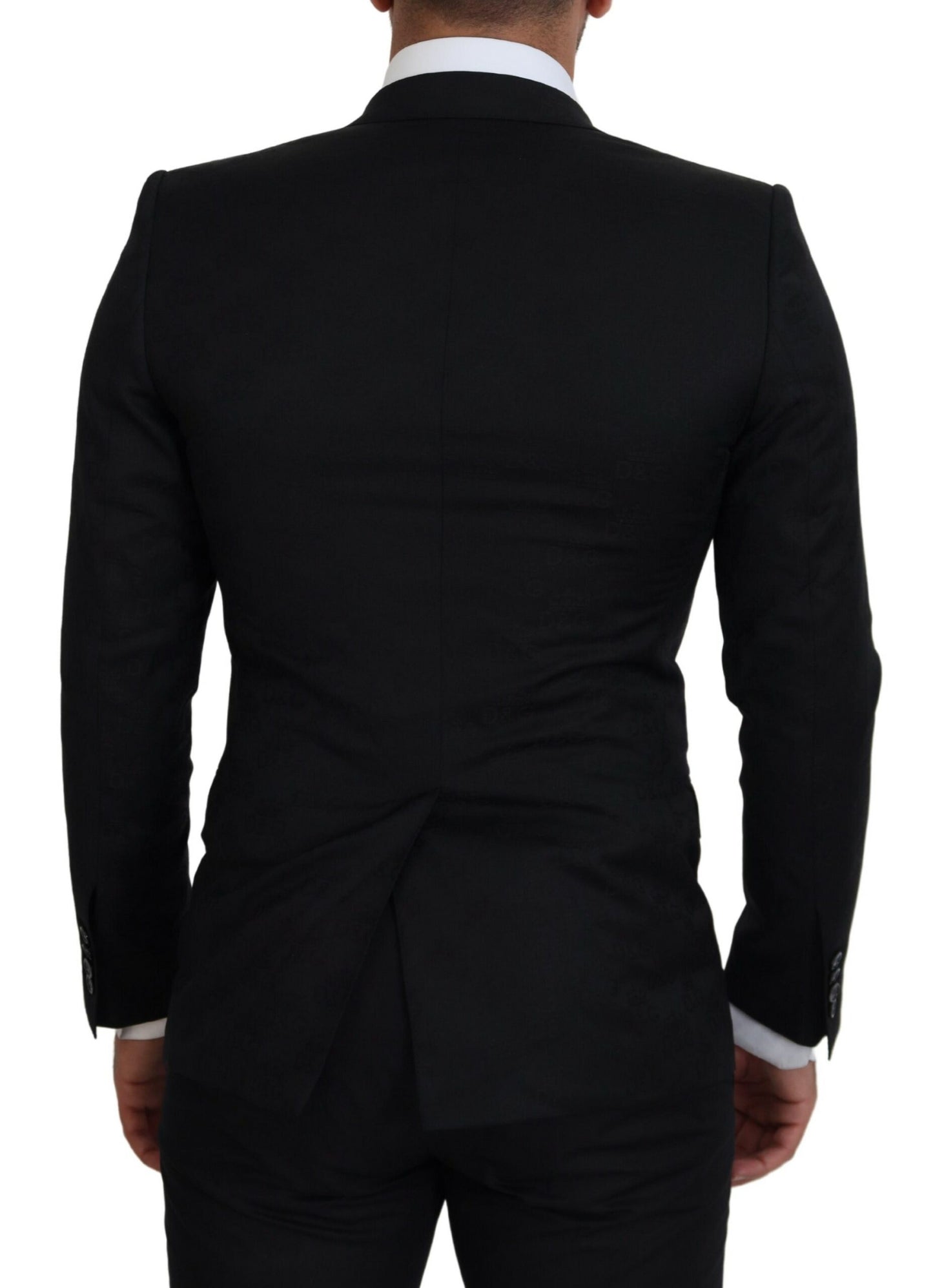 Dolce & Gabbana Black Wool Formal Coat Martini Blazer