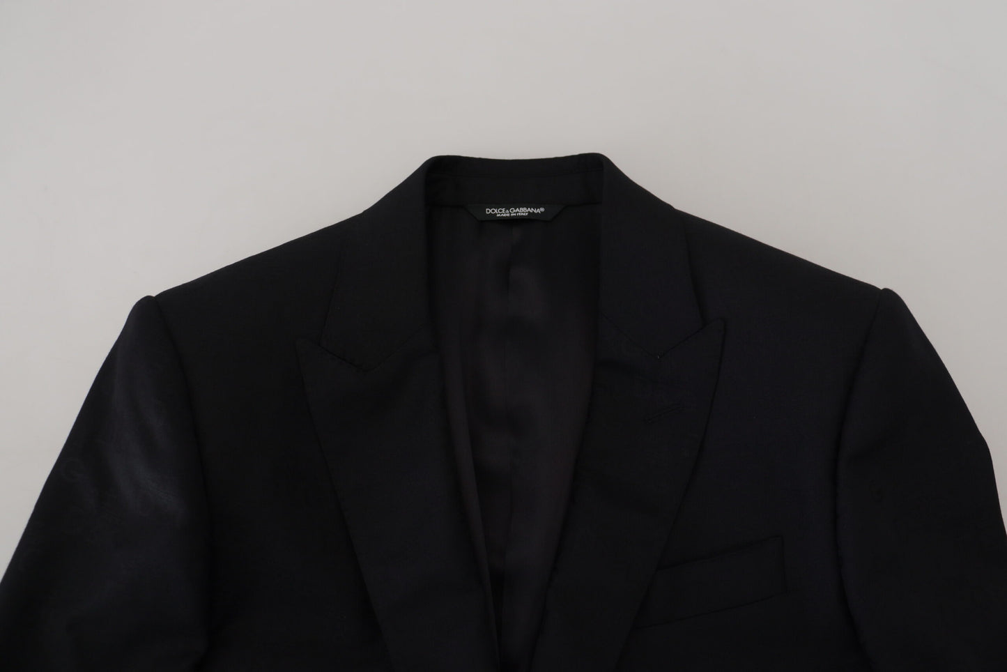 Dolce & Gabbana Black Wool Formal Coat Martini Blazer