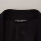 Dolce & Gabbana Black Wool Formal Coat Martini Blazer