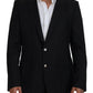 Dolce & Gabbana Black Martini Printed Lining Coat Blazer