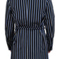 Dolce & Gabbana Black Blue Martini Printed Lining Robe