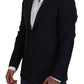 Dolce & Gabbana Dark Blue Coat Jacket Martini Blazer